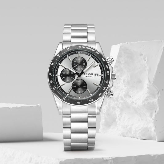Fossil Autocross Chronograph Silver Dial