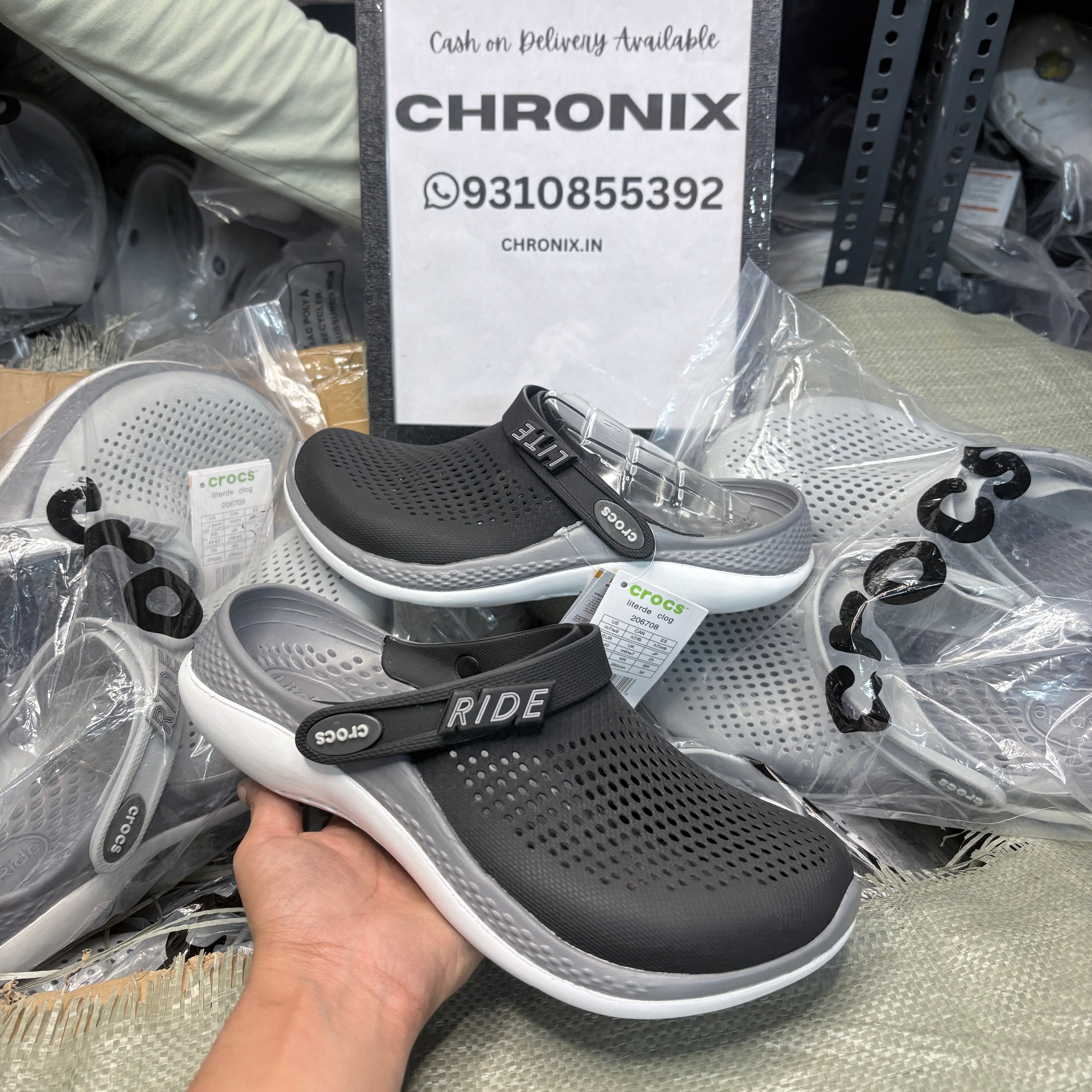 Crocs Literide 360 Clog (Black/Slate Grey)