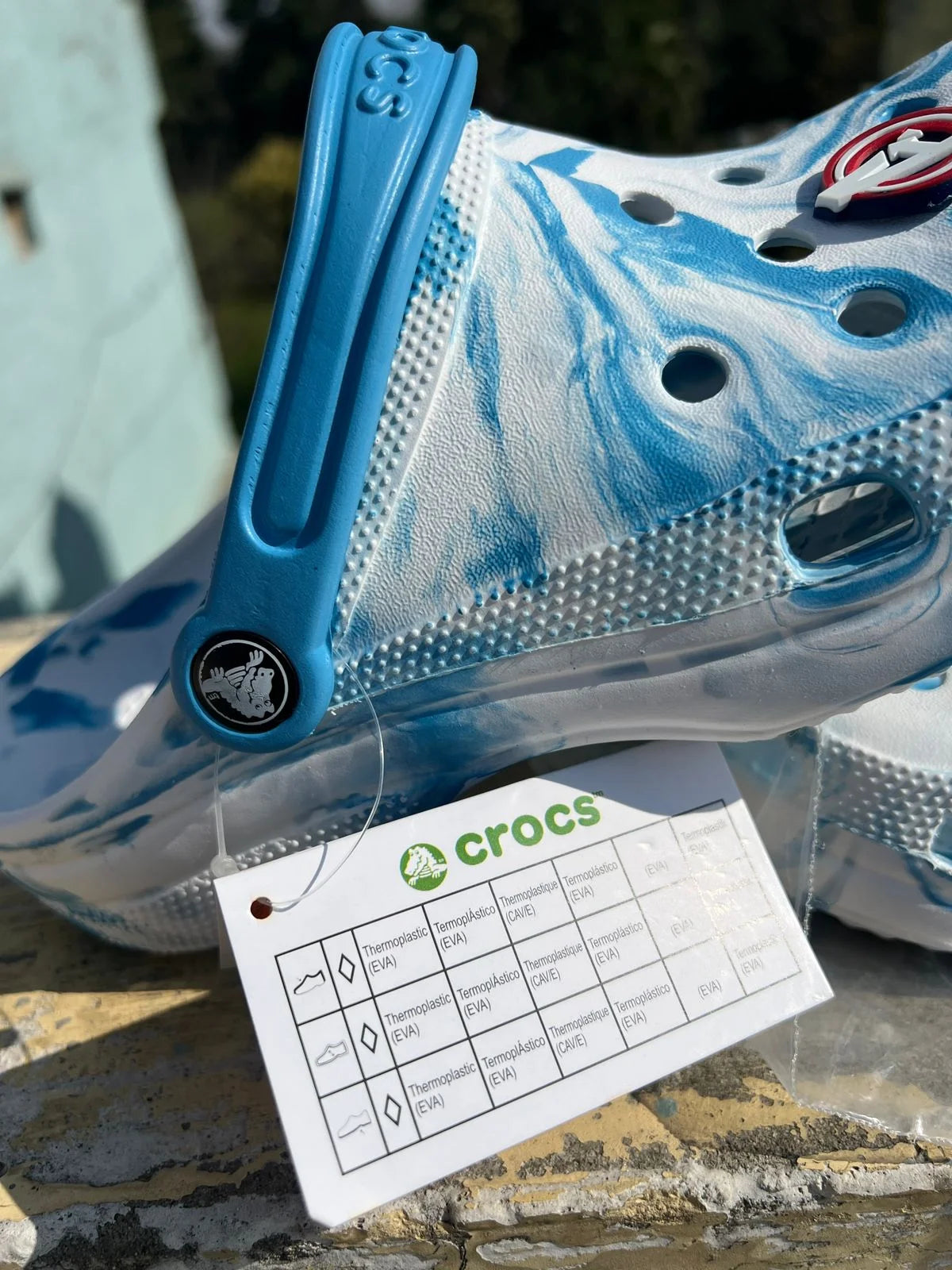 Crocs Classic Platform clogs (Printed Blue)