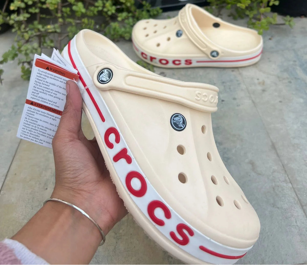 Crocs Bayaband clogs (Cream-Red)