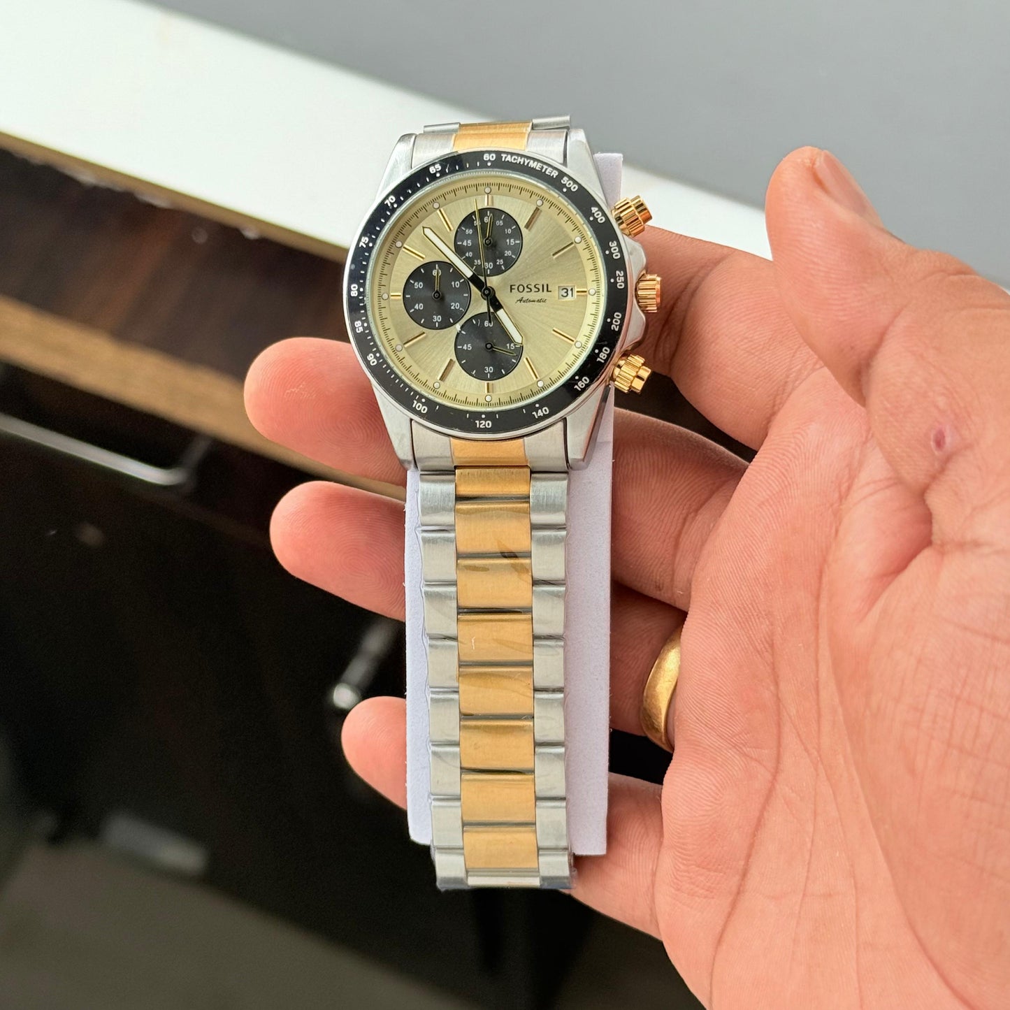 Fossil Autocross Chronograph Golden Dial