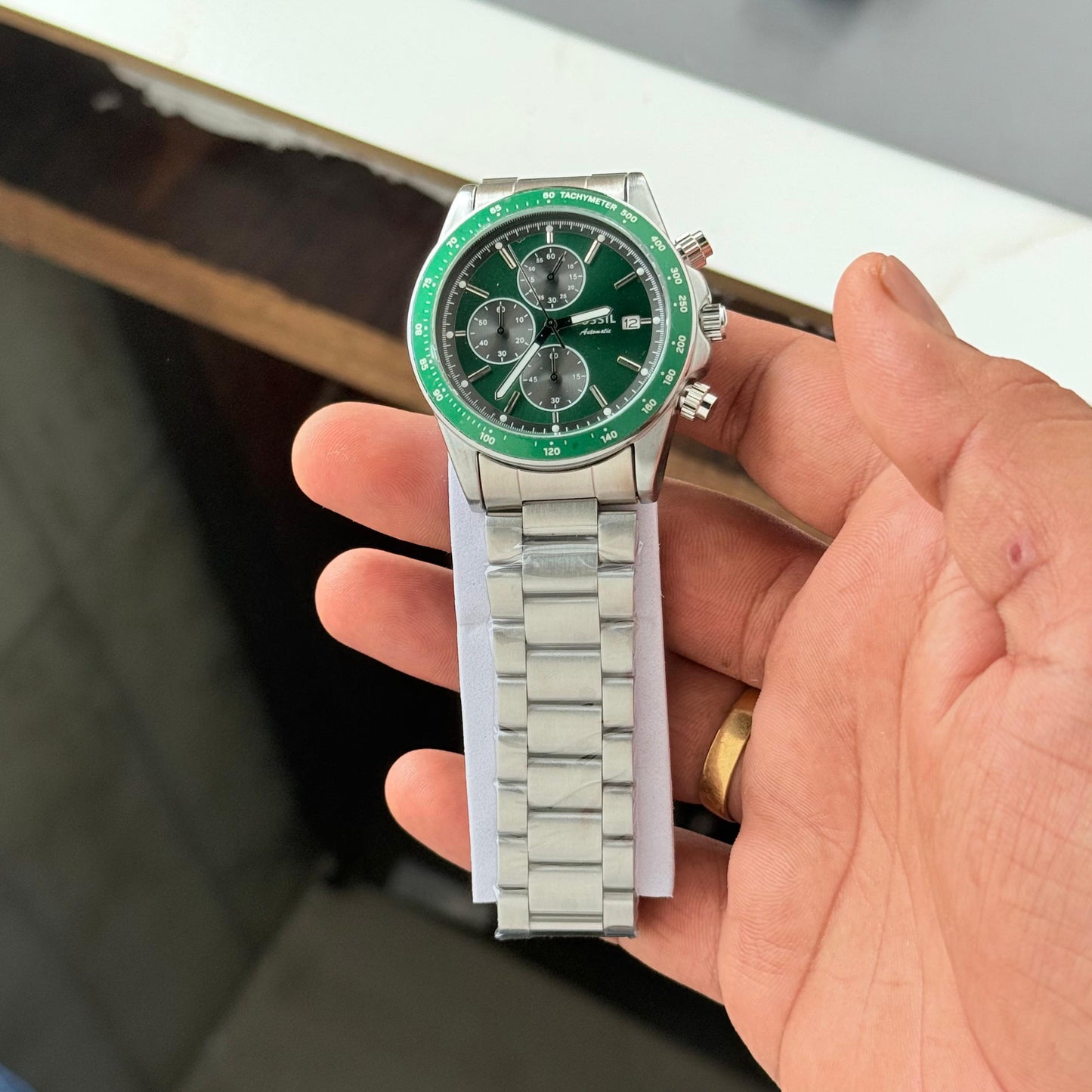 Fossil Autocross Chronograph Green Dial