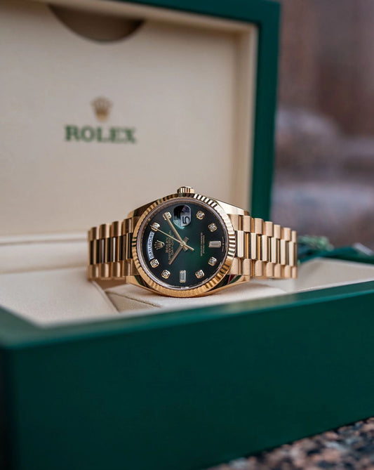 Rolex Oyster perpetual Day Date Green Dial